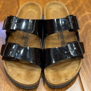 Birkenstock Black Patent Leather Sandals